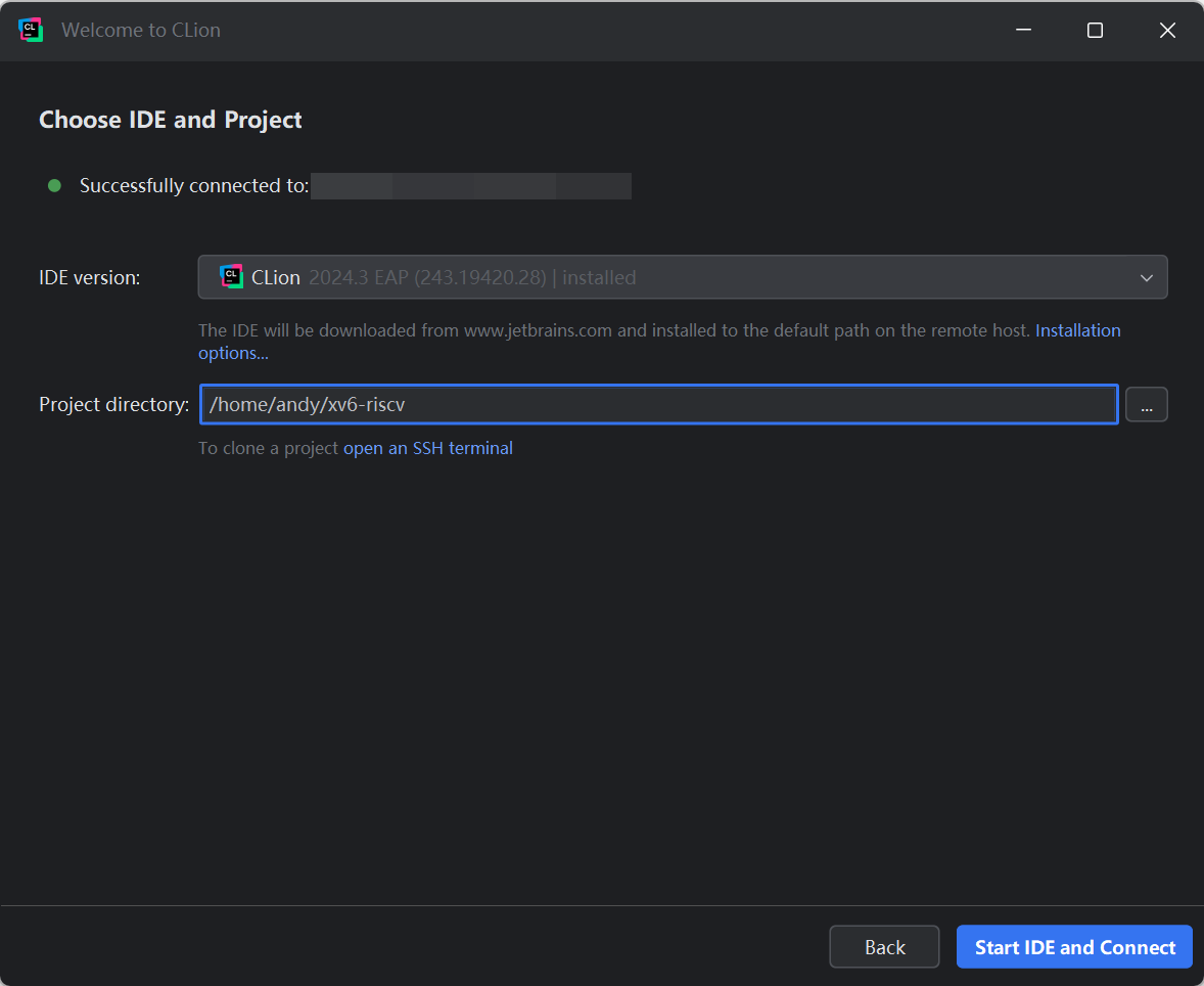 Select Project Path and IDE Version